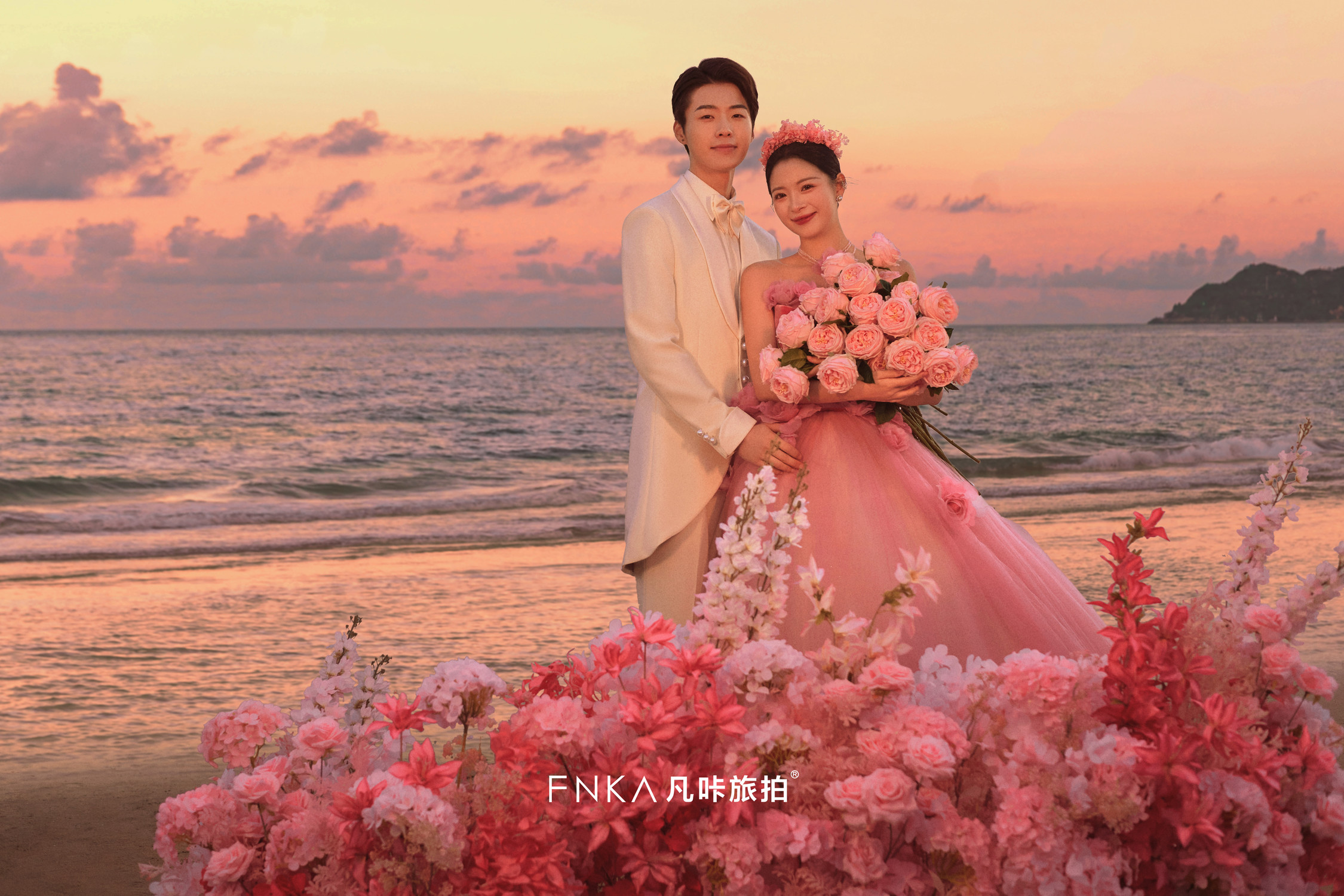 夕陽海景婚紗照0