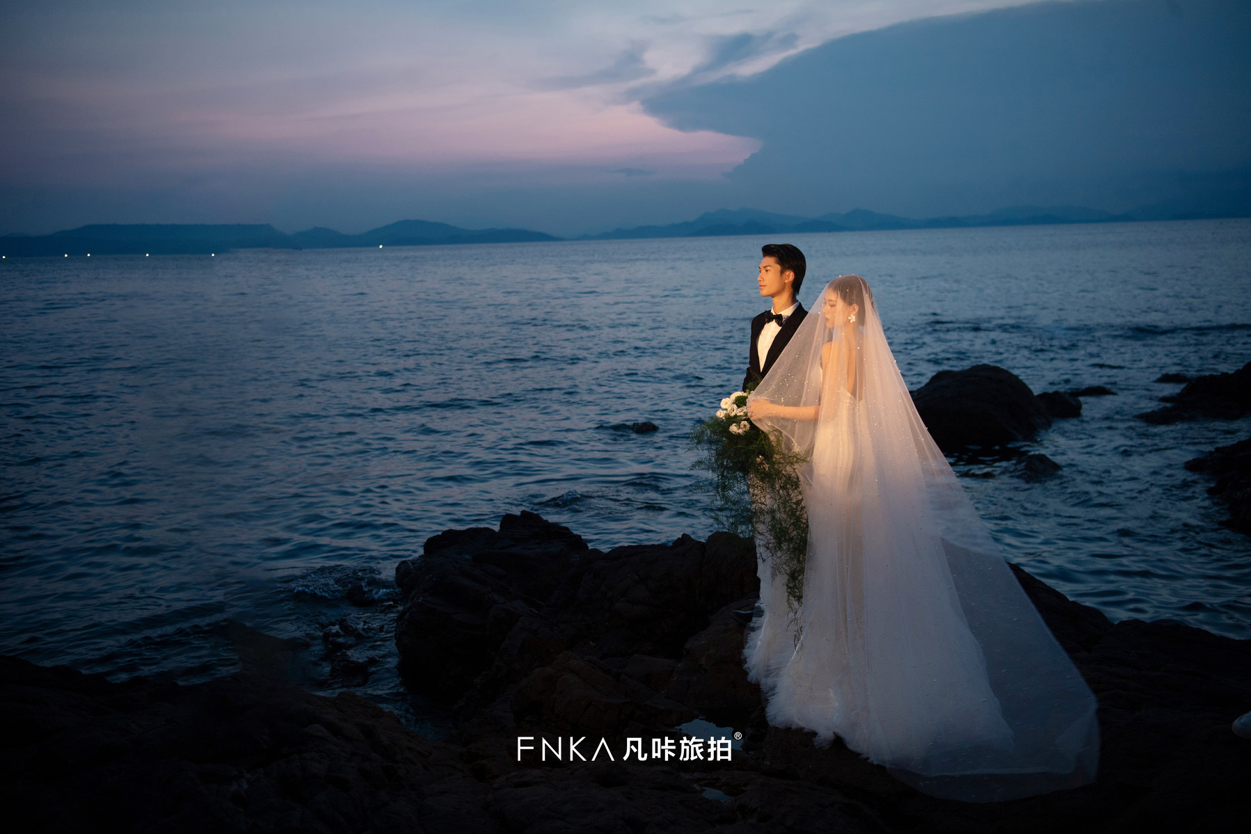 海邊夜景婚紗照3