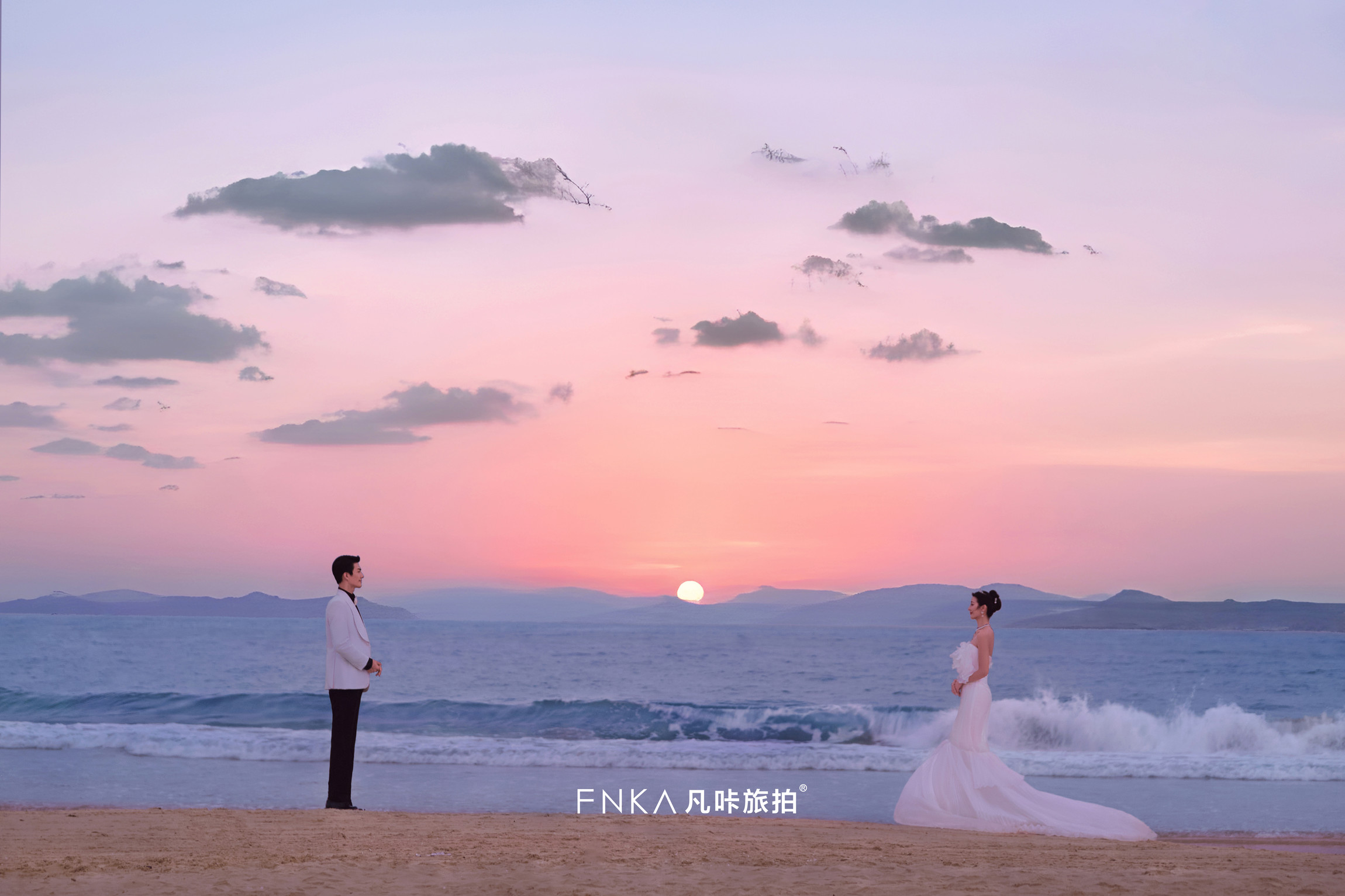 清水湾礁石婚纱照8
