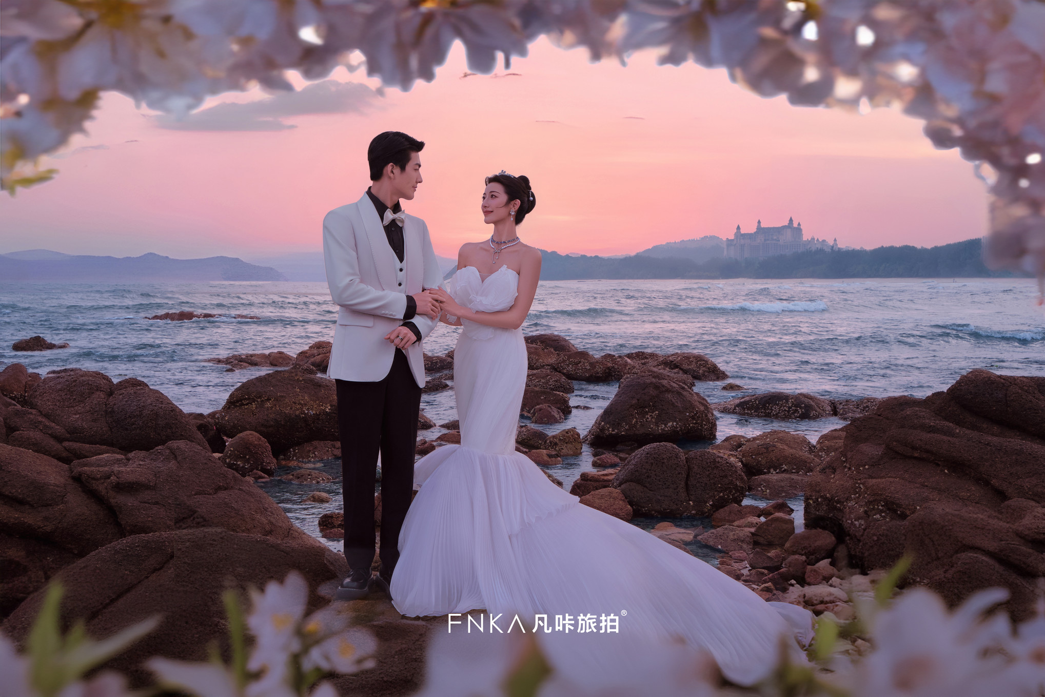清水湾礁石婚纱照0